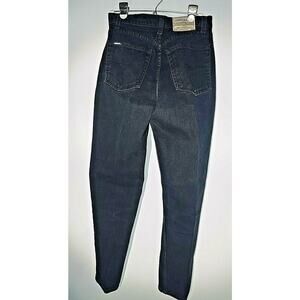 13/14 Womens Jordache Jeans Jeanswear High Waist Tapered Black 30 x 30 GUC